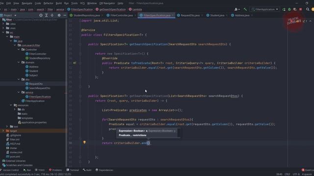 6. Spring Boot | Search Specification I Adding list of criteria using AND operator | Criteria API смотреть онлайн