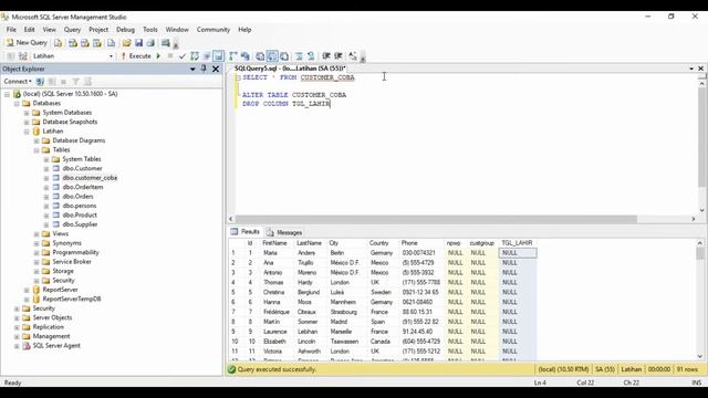 TUTORIAL TIPS SINGKAT DROP COLUMN DI SQL SERVER смотреть онлайн