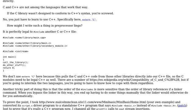 Compiling C/C++ code by way of including preprocessor build instructions in an actual C/C++... смотреть онлайн
