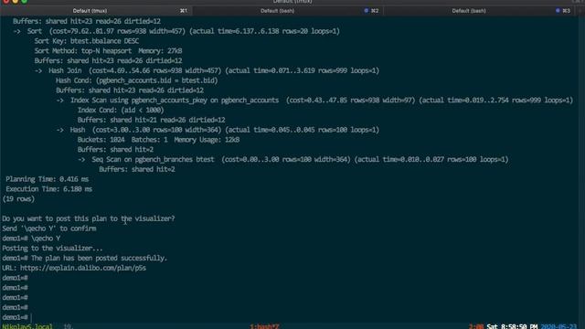 plan-exporter: post EXPLAIN data to explain.dalibo.com and explain.depesz.com right from psql смотреть онлайн