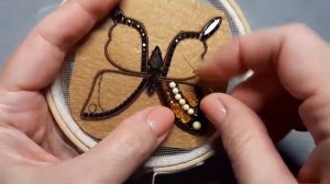 Брошь БАБОЧКА из бисера. DIY
