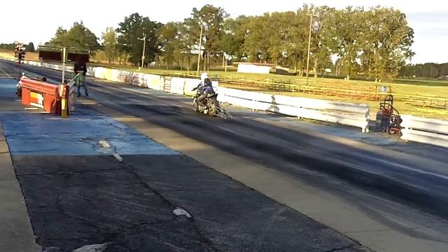 Polaris Snowmobile Engine Powered Kawasaki Asphalt Drag Bike @ Dragway 42 смотреть онлайн