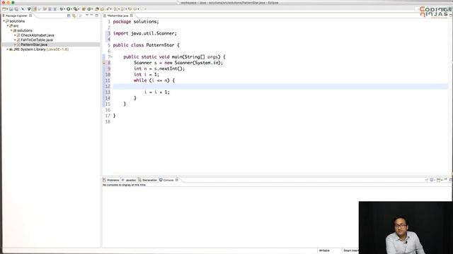 Star Pattern Solution in JAVA смотреть онлайн