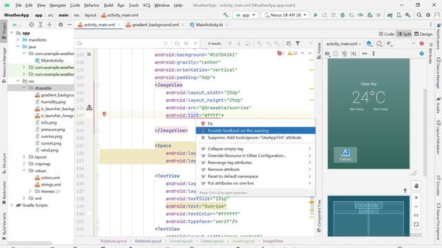 Weather Application By Android Studio Kotlin смотреть онлайн