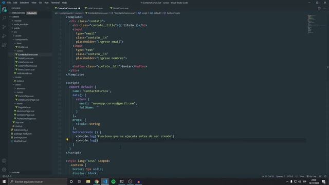 Clase 075 - Función beforeCreated - curso vue desde cero смотреть онлайн