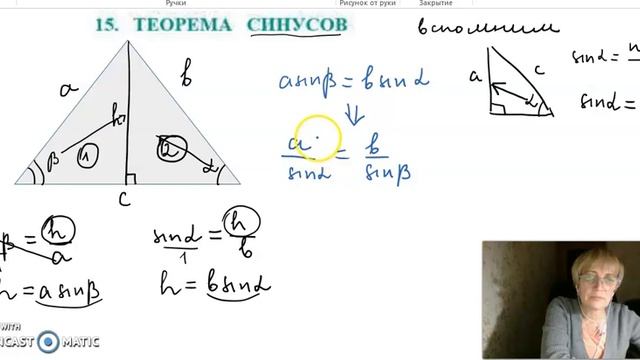 Доказательство теоремы синусов смотреть онлайн