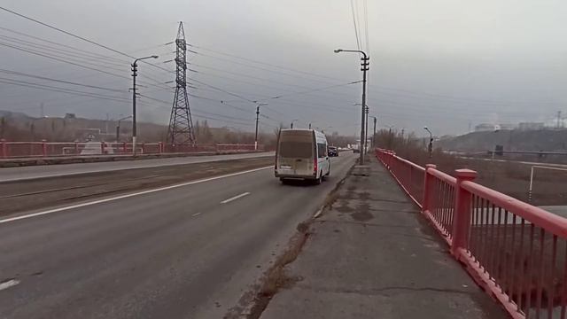 Магнитогорск, северный переход, гора Пугачёва, мост через реку Урал, стела ККЦ, ММК (03.11.2020) смотреть онлайн