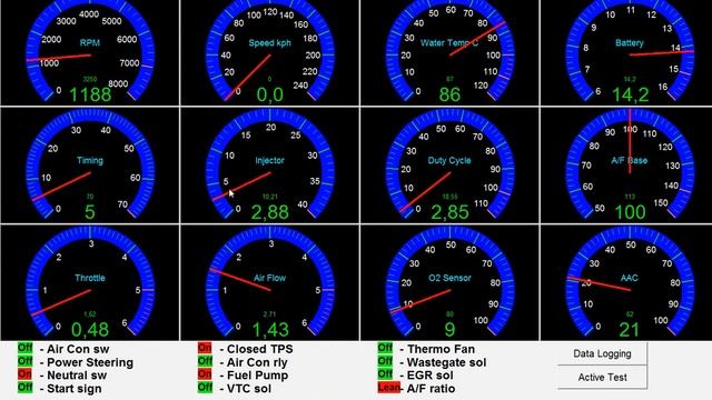 Nissan Data Scan Skyline ER34 (RB25DE) смотреть онлайн