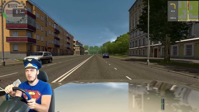 СТАЛ ДПСником - ПОЛИЦЕЙСКИЙ ПАТРУЛЬ в CITY CAR DRIVING + РУЛЬ смотреть онлайн