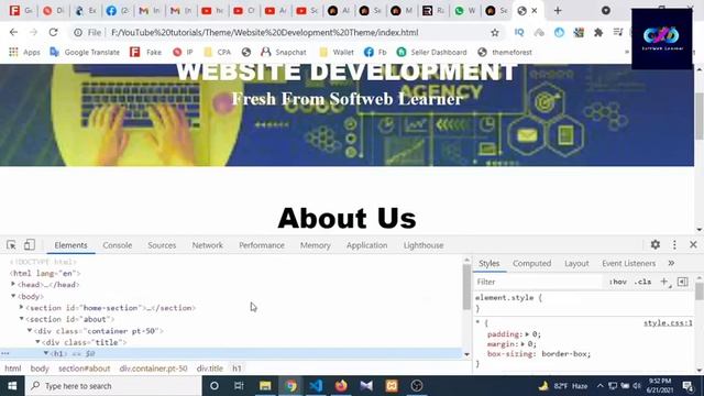 best website design part-2 Using html & CSS | softweb learner смотреть онлайн