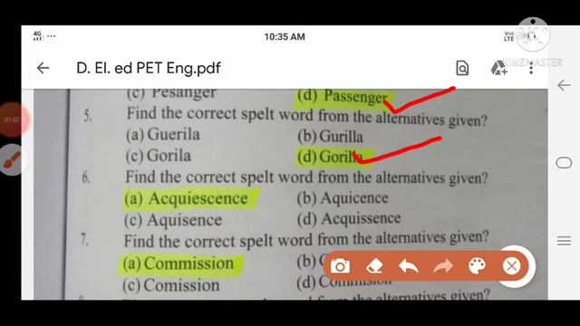 D. El. ed Pre entry Test/ Eng- Spelling error смотреть онлайн