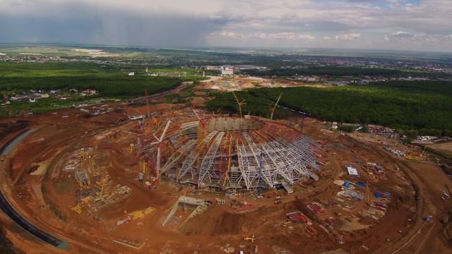 Строительство стадиона в Самаре 4к смотреть онлайн