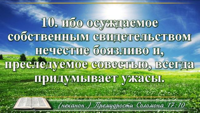 Книга премудрости Соломона с музыкой глава 17 читаем и слушаем смотреть онлайн