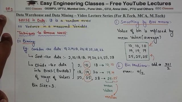 L30: Techniques to remove Data Noise(Binning, Regression, Clustering) | Data Cleaning Steps | DWDM смотреть онлайн