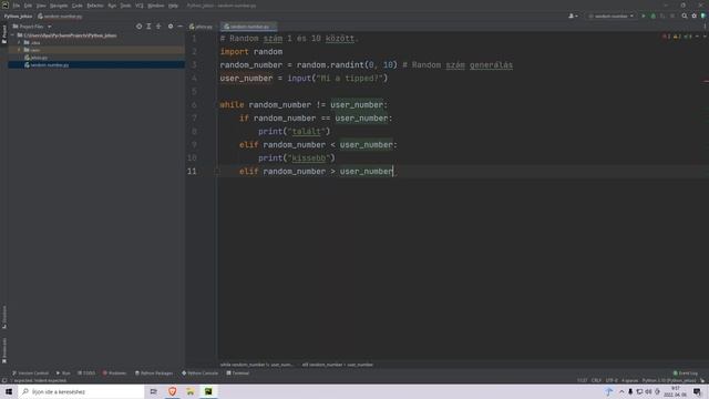 Random szám | Python programozás 2 смотреть онлайн