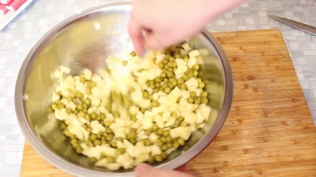 Салат из крабовых палочек и яблок смотреть онлайн