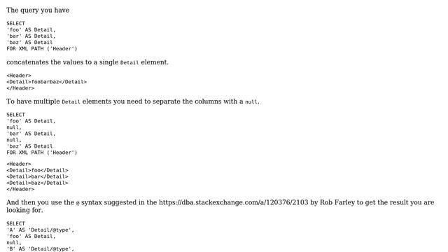 Databases: Is there a FOR XML variant that can add attributes with arbritrary values? смотреть онлайн