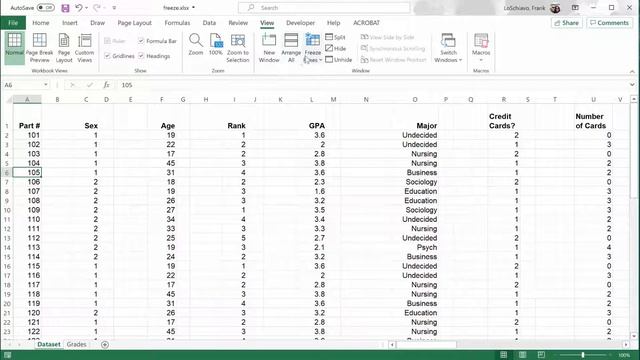 Freeze Panes in Excel, so Rows and Columns Always Remain Visible! смотреть онлайн