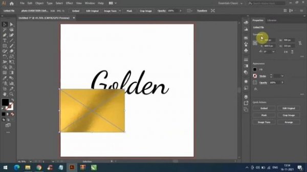 Golden text effect in Adobe Illustrator