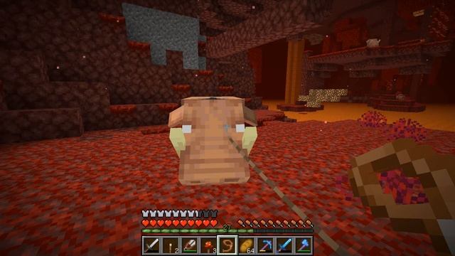 Как Приручить Хоглина в Minecraft 1.16 Летсплей Макрипс #8 - Свинопотам в Майнкрафте смотреть онлайн