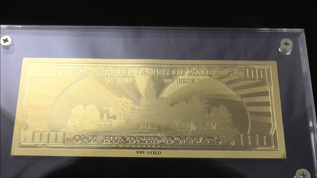 Gold Plated 100 Dollar Note смотреть онлайн