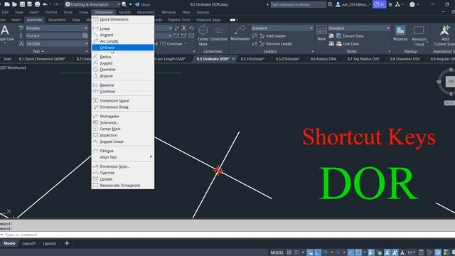 AutoCAD 2024 บทที่8.1 Dimension พื้นฐาน QDIM-DLI-DAL-DAR-DOR-DRA-DDI DAN (โหลดแบบฝึกหัดก่อนเรียนฟรี смотреть онлайн