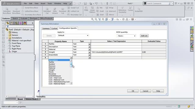 Solidworks Part Template Tutorial смотреть онлайн