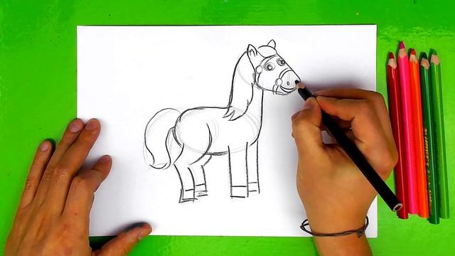 Как нарисовать Лошадку смотреть онлайн