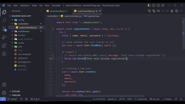 MERN stack Blog app using Tailwind CSS - 15 - Custom error handler смотреть онлайн