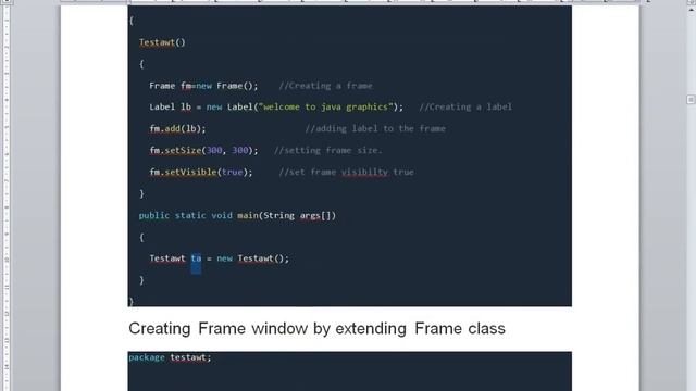4BCA java Programming (Create Frame in java) смотреть онлайн