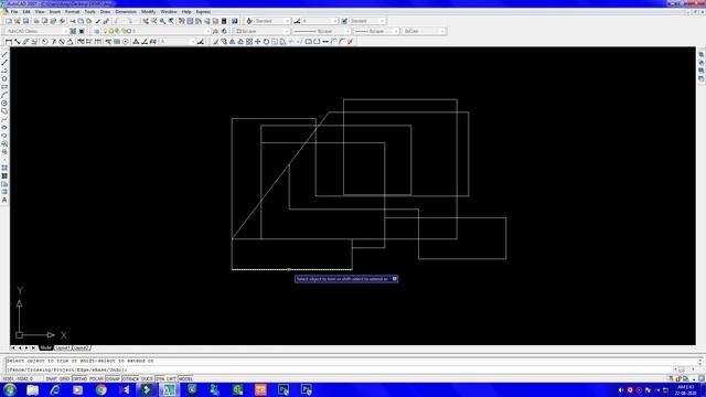 AutoCAD 2007 Knowledge - (TRIM COMMAND) смотреть онлайн