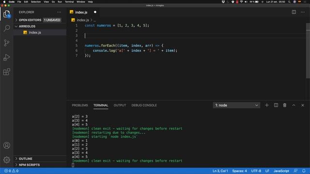 Arreglos: Método forEach - Tutorial JavaScript смотреть онлайн