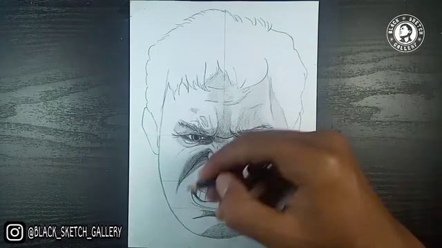 Drawing HULK Step By Step - Black Sketch Gallery смотреть онлайн