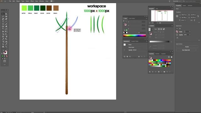 HOW TO DRAW A CHRISTMAS TREE BRANCH? ADOBE ILLUSTRATOR TUTORIAL. смотреть онлайн