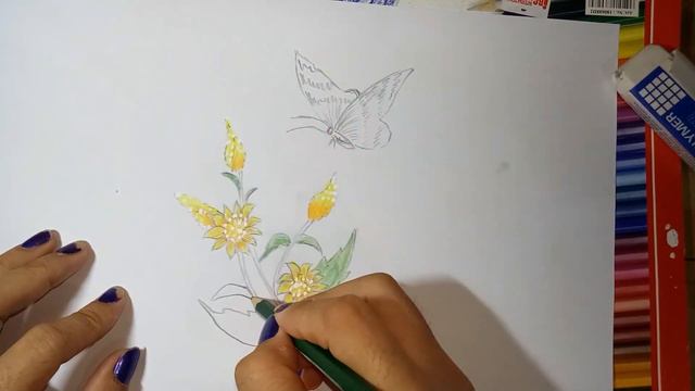 How to Draw Butterfly and flower смотреть онлайн