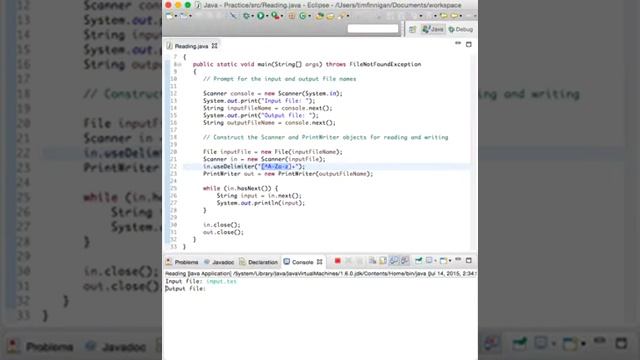 Reading Text Input (Java) смотреть онлайн