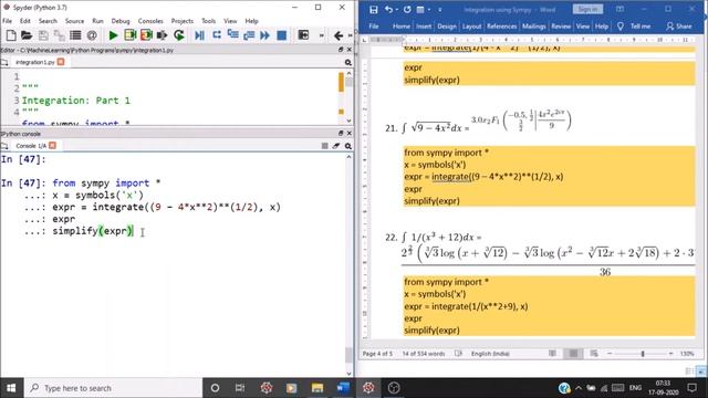 [SP 7] Calculus + Python Integration using sympy (P 2) смотреть онлайн