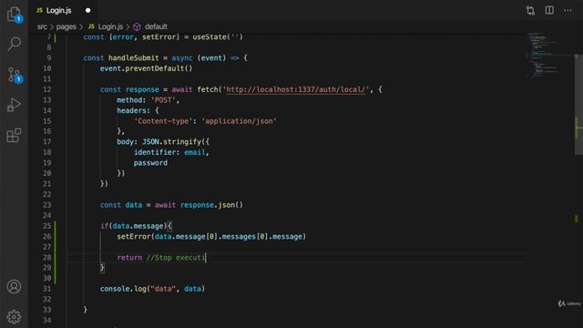 4. Handle and Show Errors in the Login Page смотреть онлайн
