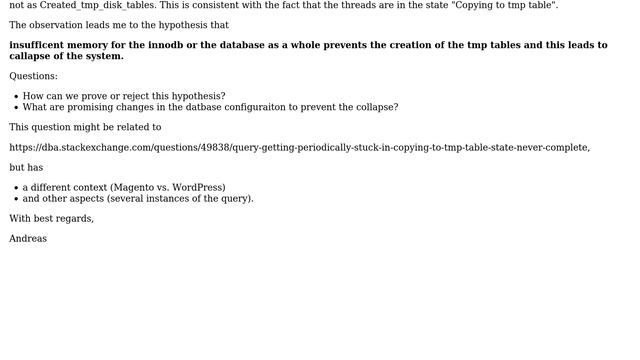 Databases: Statements in State "Copying to tmp table" disrupt performance смотреть онлайн
