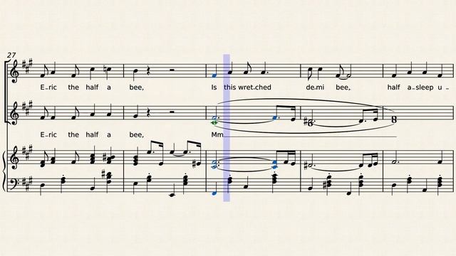 Eric the half a bee – Monty Python - SAA choir (SSA) and narrator смотреть онлайн