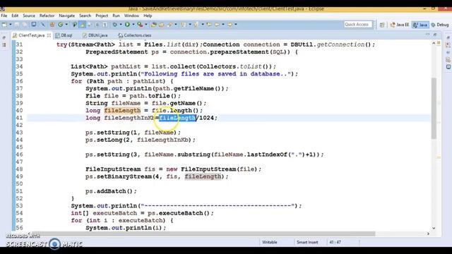 32.Save and download binary files from database in JDBC смотреть онлайн