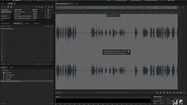 Работа со звуком Adobe Audition