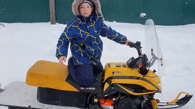 #АвтоБулат обзор снегохода Dingo T150 2015 г.в. Детский мотоснегоход. смотреть онлайн