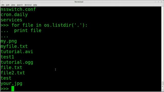 Listing Files in Python - Linux смотреть онлайн