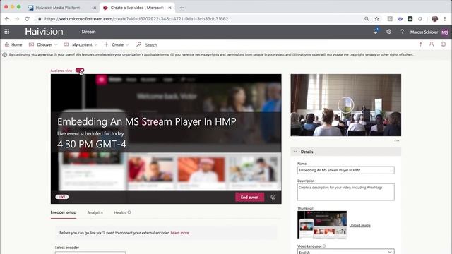 Embedding a Microsoft Stream Player in Haivision Media Platform смотреть онлайн