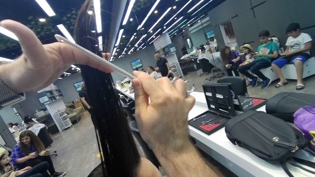 HOW TO MAKE STRAIGHT HAIR CUT WITH Scissors? TEXTURED HAIR CUTTING TECHNIQUE смотреть онлайн