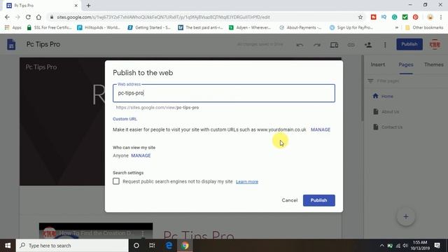 How to Publish Google Site | Upload Google Site to Internet смотреть онлайн