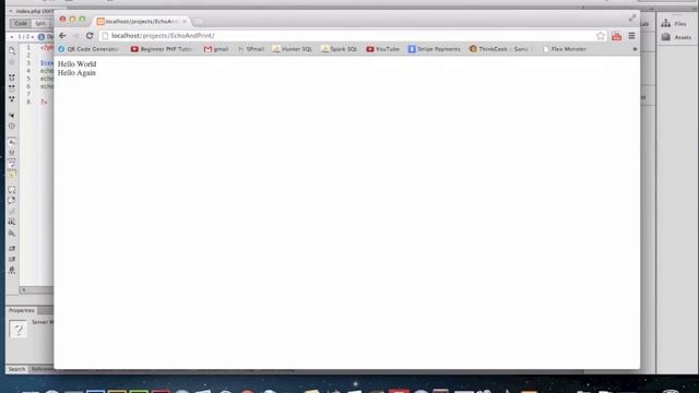 PHP tutorial - No. 5 General About Echo And Print смотреть онлайн