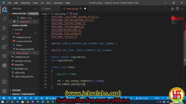 How to generate speech from esp32 using ESP-IDF ? смотреть онлайн