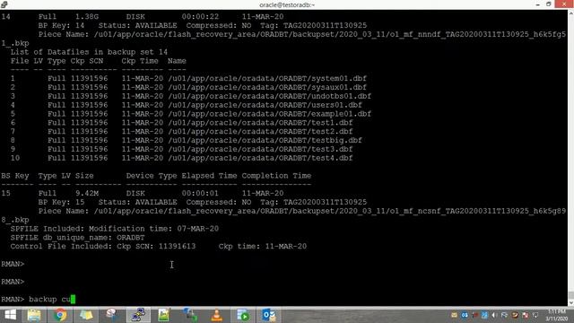 Oracle 11g rman backup part 1 смотреть онлайн